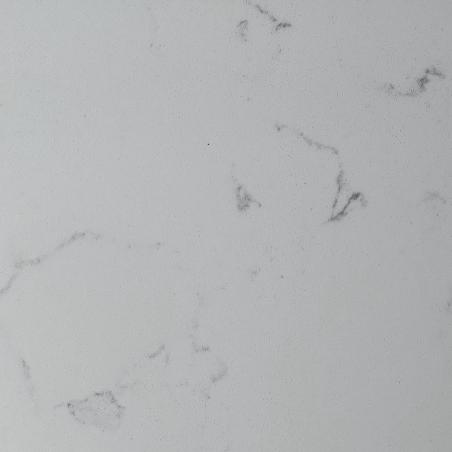 Biały konglomerat kwarcowy z szarymi, rozproszonymi minerałami Carrara Grey