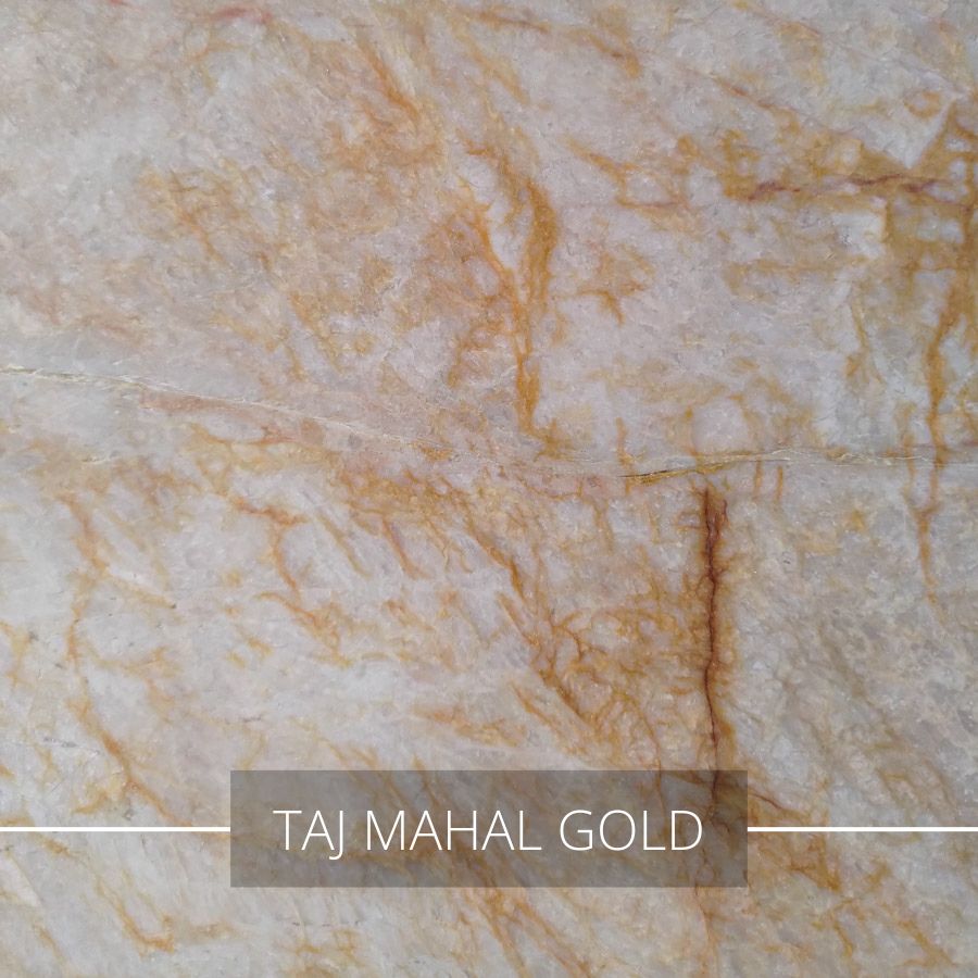 Kwarcyt naturalny ze złotymi żyłkami Taj Mahal Gold