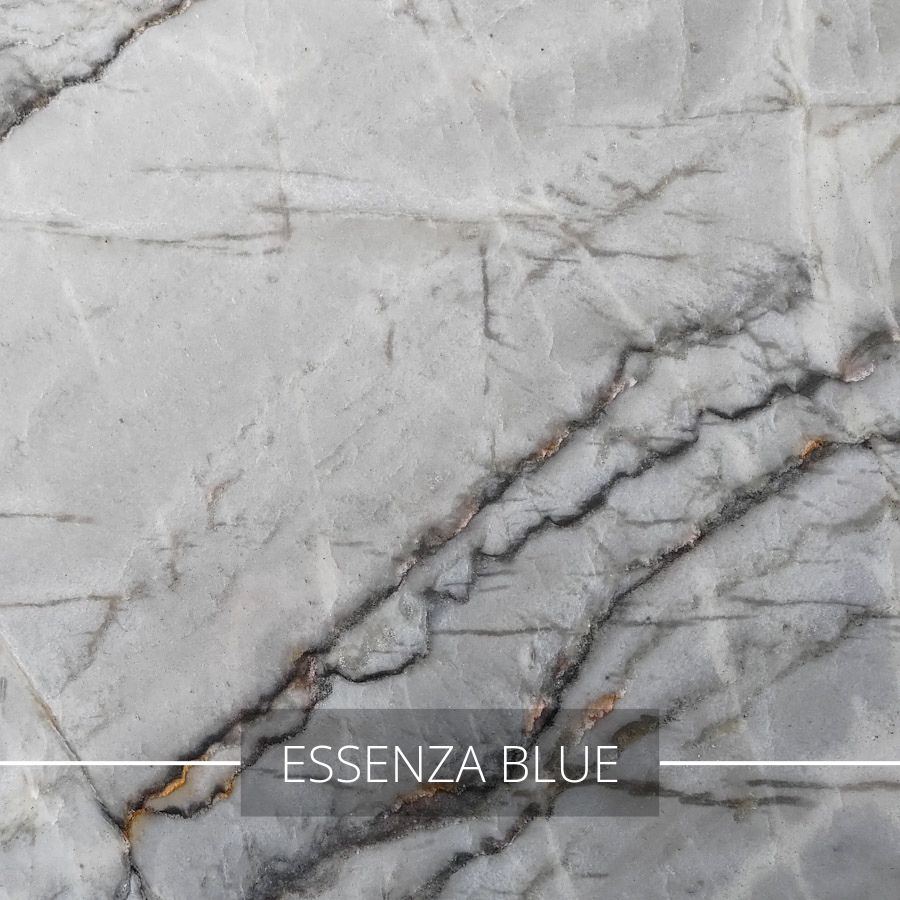 Szaro niebieski kwarcyt z użyleniem Essenza Blue